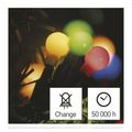 LED vianočná cherry reťaz – guličky, 30 m, vonk. aj vnútor., multicolor, programy, časovač