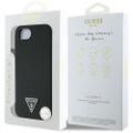 Guess HC MagSafe Grained PU Triangle Logo Case for iPhone 16e Black