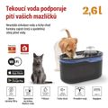 Vodná fontána EMOS H6102 GoSmart, 2,6 l, sivá, Wi-Fi