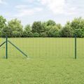 vidaXL Európsky plot s hrotmi 25 x 0,8 m PVC potiahnutá oceľ Zelená
