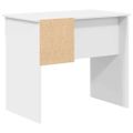 vidaXL Stôl Biela 90 x 49 x 75 cm Kompozitné drevo