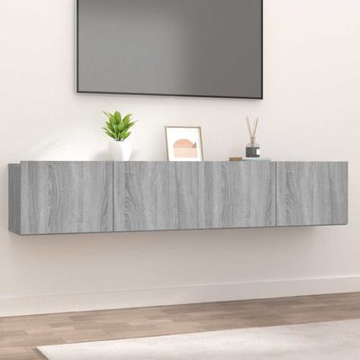 vidaXL TV stolíky 2 ks sivý dub sonoma 80x30x30 cm spracované drevo