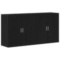 vidaXL Servírovacia skriňa 2 ks Čierny dub 79 x 38 x 80 cm