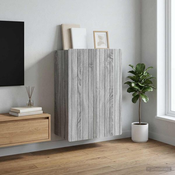 vidaXL Nástenná skrinka Sivý Sonoma 66 x 34,5 x 92 cm Kompozitné drevo