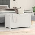 vidaXL Úložný box biely 80x40x45,5 cm masívna borovica