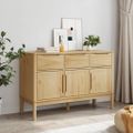vidaXL Komoda FLORO vosková hnedá 114x43x74 cm borovicový masív