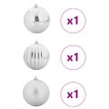 vidaXL Vianočná guľa sada XXL 3 ks Strieborná Ø 25 cm Plast