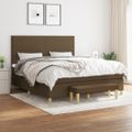 vidaXL Boxspring posteľ s matracom tmavohnedá 160x200 cm látka