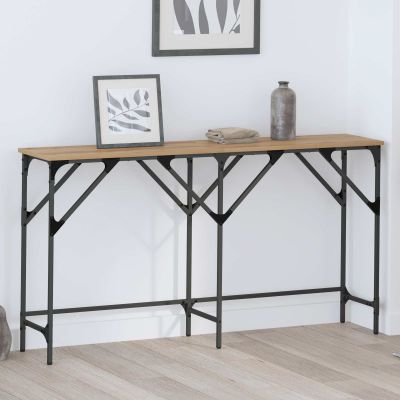 vidaXL Konzolový stôl dub artisan 140 x 29 x 75 cm Kompozitné drevo