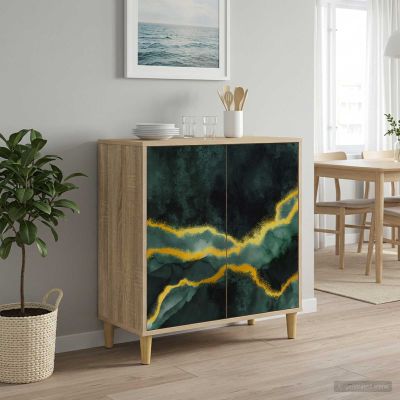 vidaXL Servírovacia skriňa WIJHE Sonoma 69 x 33 x 75 cm