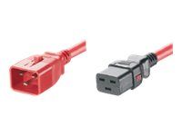 Locking Power Cord C20 to C19 2.4m Red