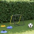 vidaXL Futbalové odrážadlo obojstranné nastaviteľné žlto-čierne oceľ