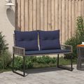 vidaXL Vonkajšia lavička 2 -Seater 4 ks 110 x 59 x 82 cm polyratan