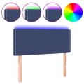 vidaXL Čelo postele s LED modré 90x5x78/88 cm látka