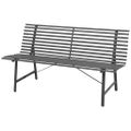 vidaXL Záhradná lavička 150 cm, oceľ, antracitová