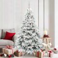 vidaXL Umelý vianočný stromček s 300 LED-i Biela 180 cm PE a PVC