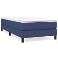 vidaXL Posteľný rám boxsping s matracom modrý 80x200 cm látka