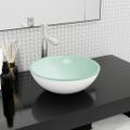 vidaXL Umývadlo z tvrdeného skla 35x12 cm biele