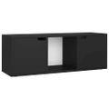 vidaXL TV skrinka čierna 88,5x27,5x30,5 cm drevotrieska
