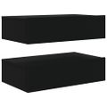 vidaXL TV skrinky s LED svetlami 2 ks čierne 60x35x15,5 cm