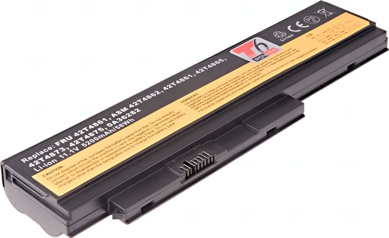 Batéria T6 Power Lenovo ThinkPad X220, X220i, 5200mAh, 58Wh, 6cell