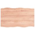 vidaXL Stolová doska svetlohnedá 100x60x(2-4)cm ošetrený masív hrany