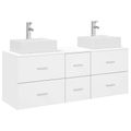 vidaXL Set kabinetov do kúpeľne 3 ks Biela 49,5 x 41 x 62,5 cm