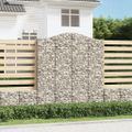 vidaXL Oblúkový gabionový kôš 2 ks 200x50x220/240cm pozinkované železo