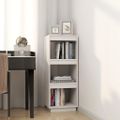 vidaXL Knižnica/deliaca stena biela 40x35x103 cm masívna borovica