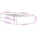 vidaXL Posteľný rám so zásuvkami sivý sonoma 75x190cm kompozitné drevo