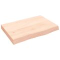vidaXL Stolová doska 60x40x(2-6) cm neošetrený dubový masív