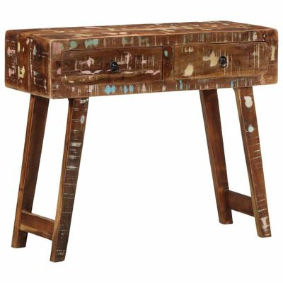 VidaXL Konzolový stolík 90x32x75 cm Rekultivované masívne drevo