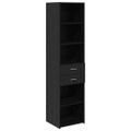 vidaXL Highboard Čierny dub 45 x 42,5 x 185 cm Kompozitné drevo