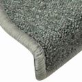 vidaXL Schodové rohože 15 ks 56x17x3 cm tmavozelené polkruhové