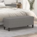 vidaXL Lavička tmavosivá 100x35x41 cm látka