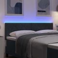 vidaXL LED hlavová doska Tmavo šedá 144 cm Zamat
