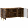 vidaXL TV skrinka 102 x 34,5 x 50 cm Dymový dub Kompozitné drevo