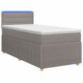 vidaXL Posteľ boxspring s matracom Sivohnedá 80 x 200 cm Látka