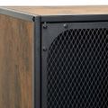 vidaXL TV skrinka hnedá 105x36x47 cm kov a MDF