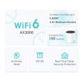 WiFi router TP-Link Deco X55(3-pack) WiFi 6, 3x GLAN, 2,4/5GHz AX3000