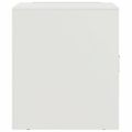 vidaXL Nočný stolík biely 34,5x39x44 cm oceľ