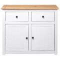 vidaXL Komoda biela 93x40x80 cm borovicový masív Panama Range