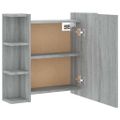 vidaXL Zrkadlová skrinka s LED sivá sonoma 70x16,5x60 cm