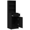 vidaXL Highboard Čierny dub 41 x 40 x 135 cm Kompozitné drevo