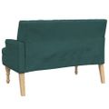 vidaXL Lavička s vankúšmi tmavozelená 113x64,5x75,5 cm látka