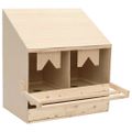 vidaXL Hniezdo pre sliepky 2 priehradky 63x40x65 cm borovicové drevo