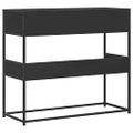 vidaXL Konzolový stolík čierna 90x35x80 cm kompozitné drevo