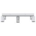 vidaXL Stropné bodové svetlo so bodmi Biela 38 x 6,5 x 11,5 cm Kov