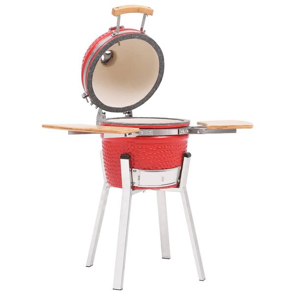 vidaXL Kamado gril s udiarňou keramika 33 cm