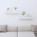 vidaXL Nástenné skrinky 2 ks biele 50x12x9 cm masívna borovica